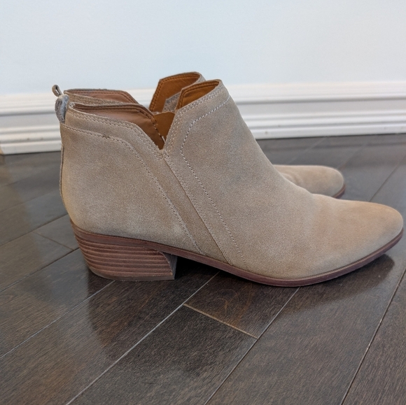 FRANCO SARTO Paivley Tan Suede Leather Ankle Booties - Picture 1 of 7